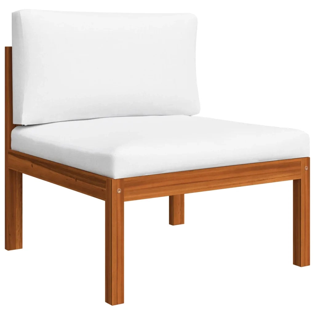 Set da giardino 6 pezzi con cuscini crema 63x63 cm 3057901