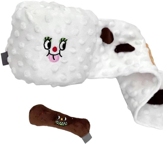 Decorazioni per Cani - Ornamenti con Naso che Soffia - Decorazioni per il Papier Towel in Piuma - Set Multifunzionale - Leggero e Facile da Portare - Compreso il Secchio per il Papier Towel - Giocattoli per Cani