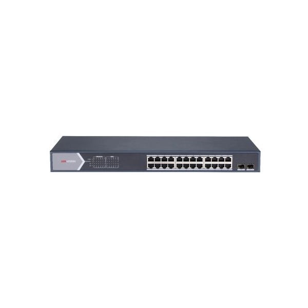 Switch hikvision 24p gigabit poe + 2 uplink gigabit sfp budget poe 225w l2 unmanaged - ds-3e0526p-e/m
