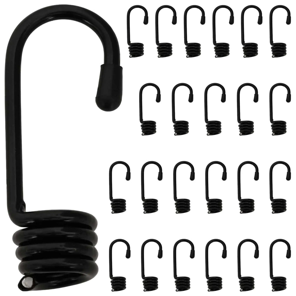Ganci 24 pz Nero 10 mm x 5 cm Acciaio 42047690