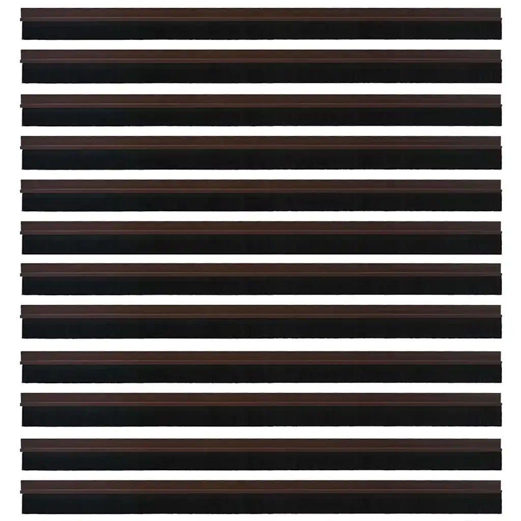 Spazzole per porte autoadesive 12 pz Marrone 100 cm CFW9845287
