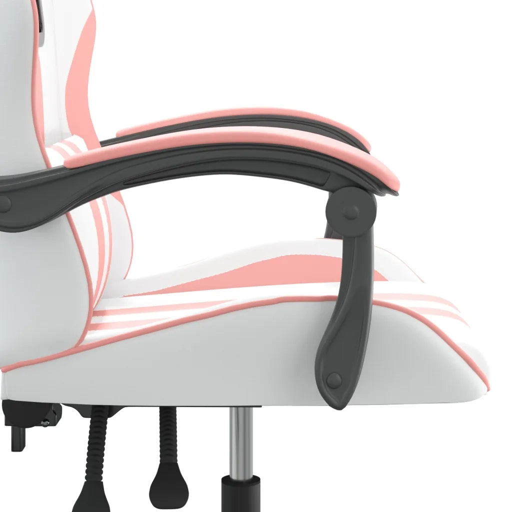 Sedia da Gaming Bianco e Rosa in Similpelle 3143827