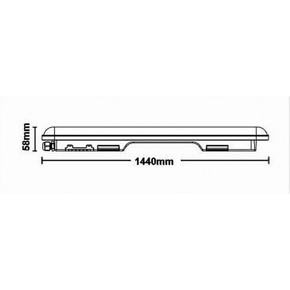 Trade Shop - Plafoniera Led Esterno Neon Tubo 48 W 150 Cm Impermeabile Ip65 Luce Fredda Lg-15 -