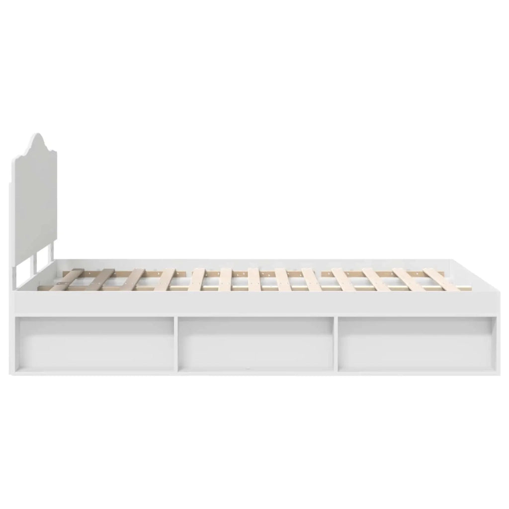 Struttura del letto-Giroletto-Rete del Letto Bianco 120 x 200 cm Pino massello 313463
