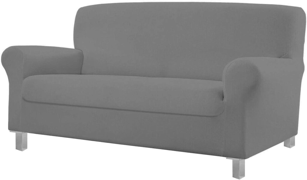 Copridivano Antimacchia 4 Posti Impermeabile Elasticizzato Fodera Salva Divano Grigio