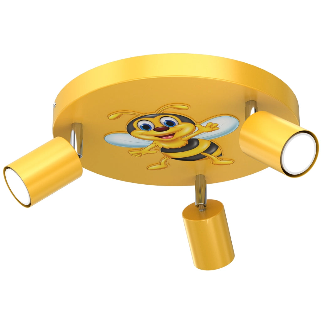 Lampada soffitto Luminex Fun gialla 3 spot GU10 8W