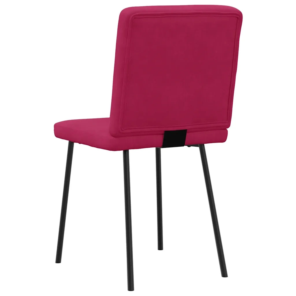 Sedie da Pranzo 2 pz Rosso Vino in Velluto 4101191
