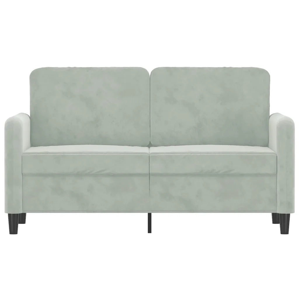 Divano a 2 Posti-Sofa 2 Posti Grigio Chiaro 120 cm in Velluto 580269