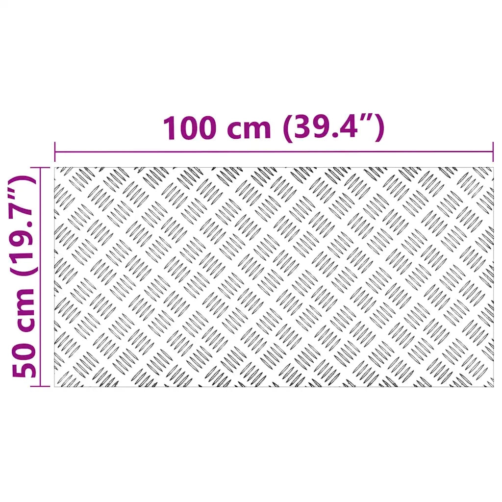 Gradini per Scale 4 pcs Argento 100 x 50 cm Alluminio 4104366