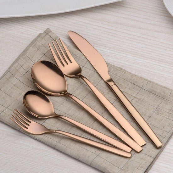 Set di posate in acciaio inossidabile stabile, 30 pezzi