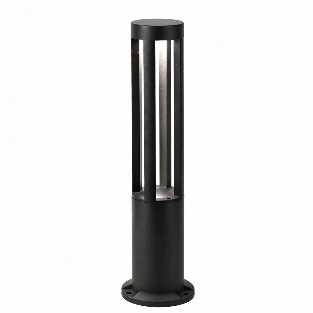 Lampioncino LED da Giardino 60 cm 12W 600LM Luce Calda 3000K IP65 Paletto Luminoso da Esterno in Alluminio per Vialetti Giardino Cortile Illuminazione Moderna Nero