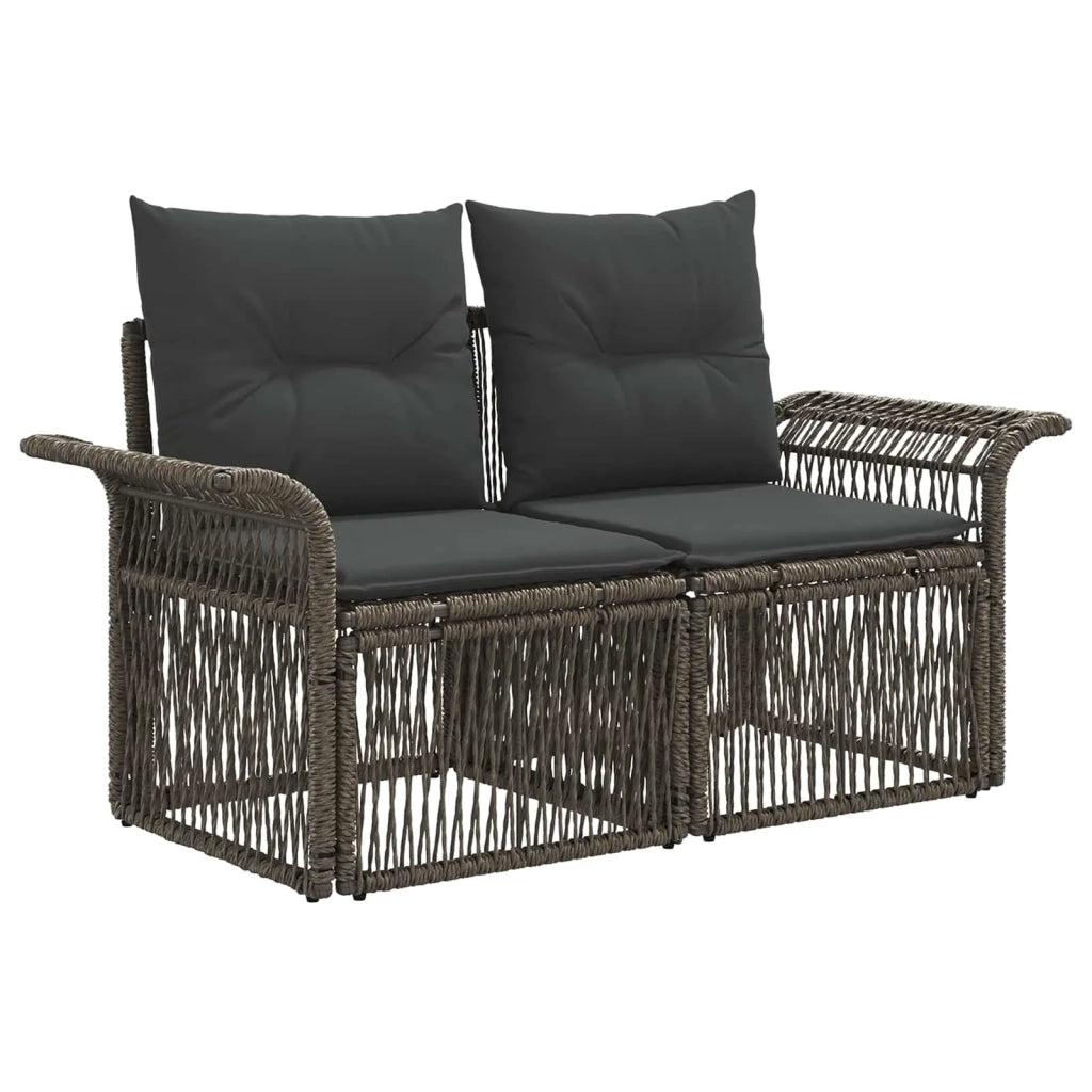 Set Divano da Giardino 5 pcs Grigio polyrattan 3434813