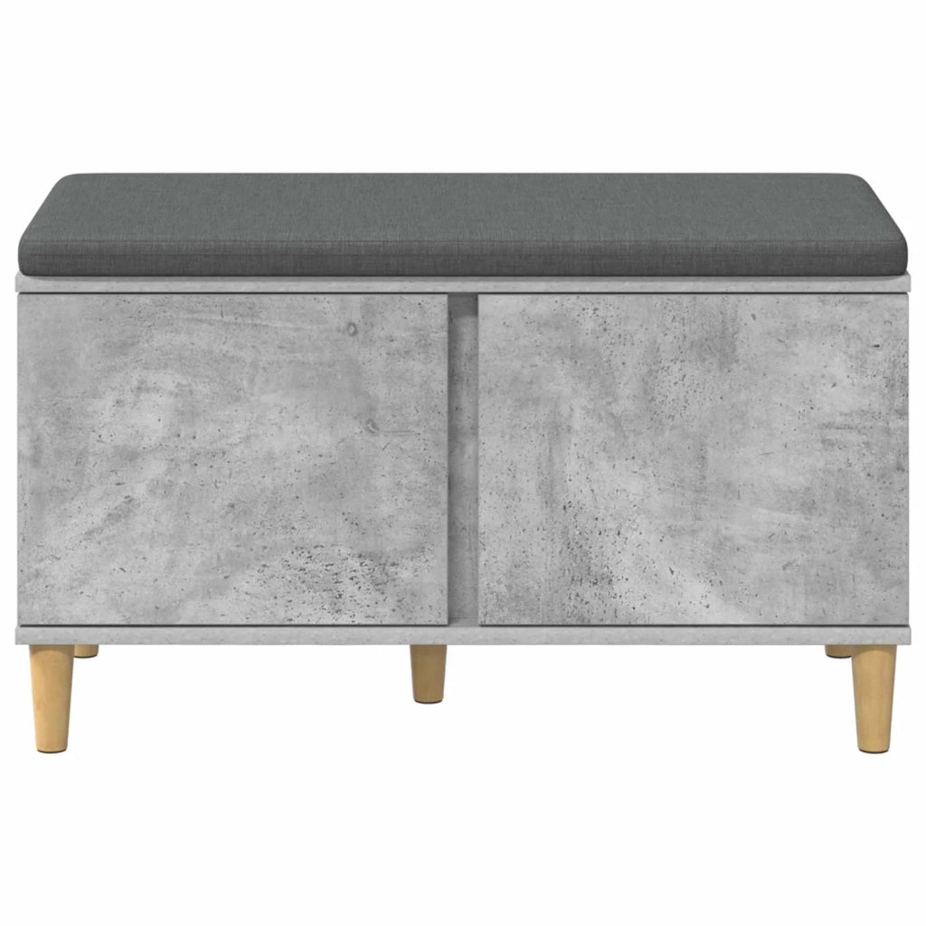 Panca per ingresso con cuscino-Sgabello-Panca da Corridoio Grigio cemento 60 x 38 x 46 cm 127277
