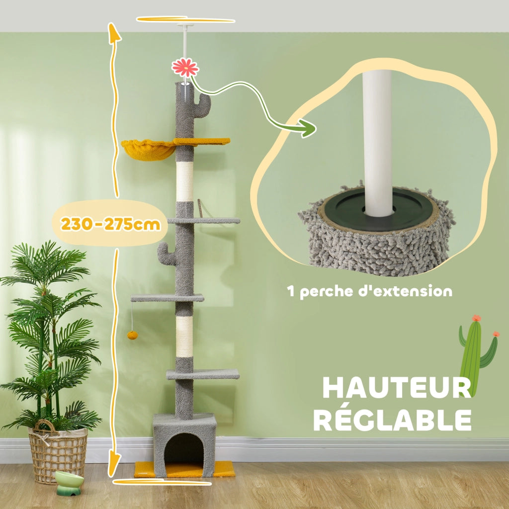 Albero per gatti ¨C Minimal ¨C grigio chiaro 275 cm