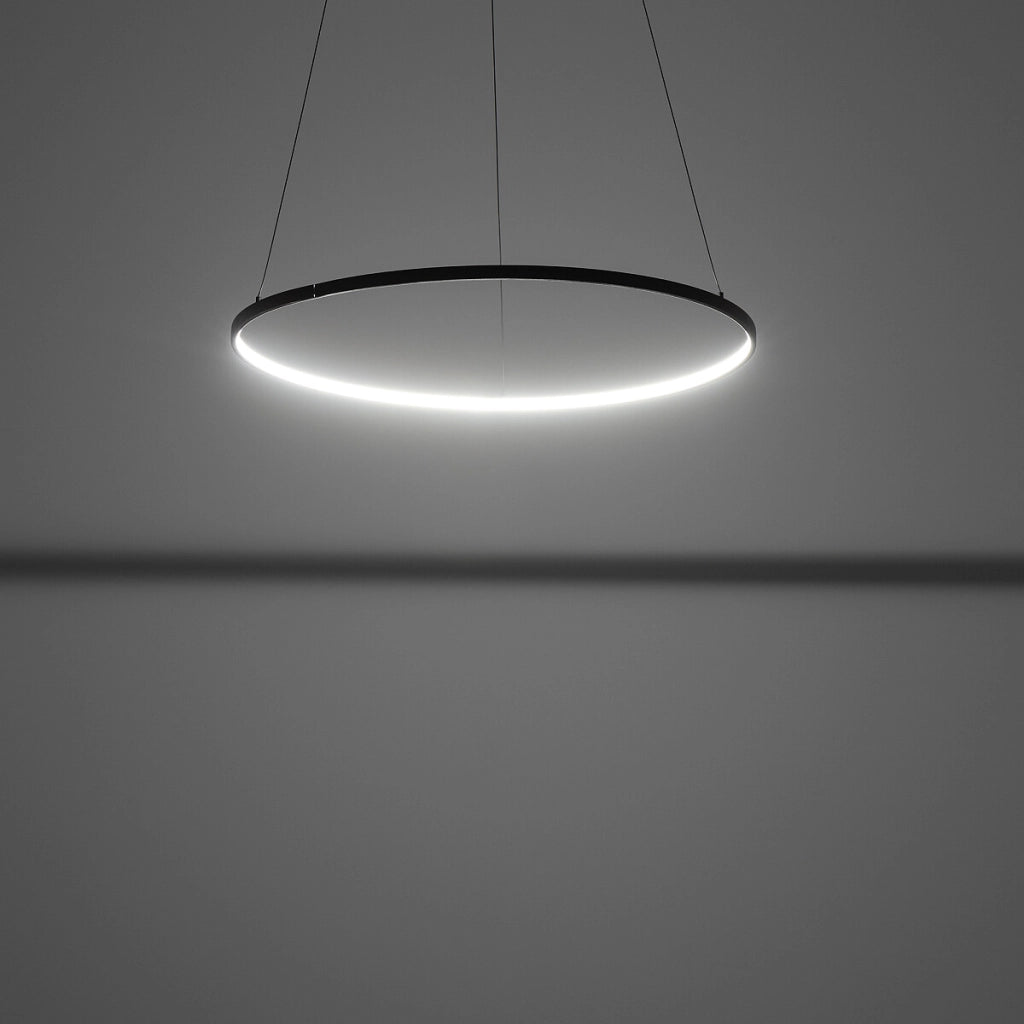 Lampada a sospensione Nowodvorski Circolo M nera LED 3000K