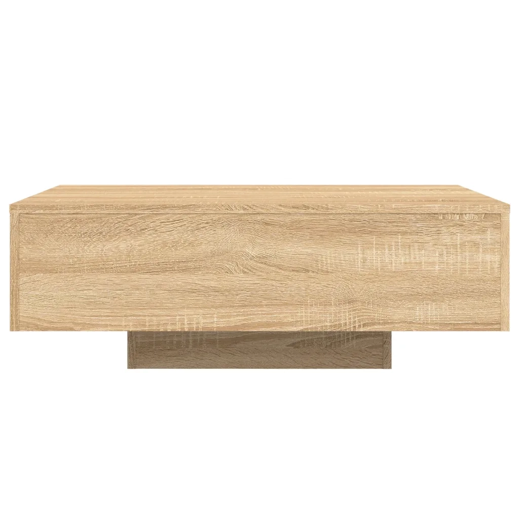 Tavolino da Soggiorno-Tavolino da Salotto con Luci LED Rovere Sonoma 85x55x31 cm