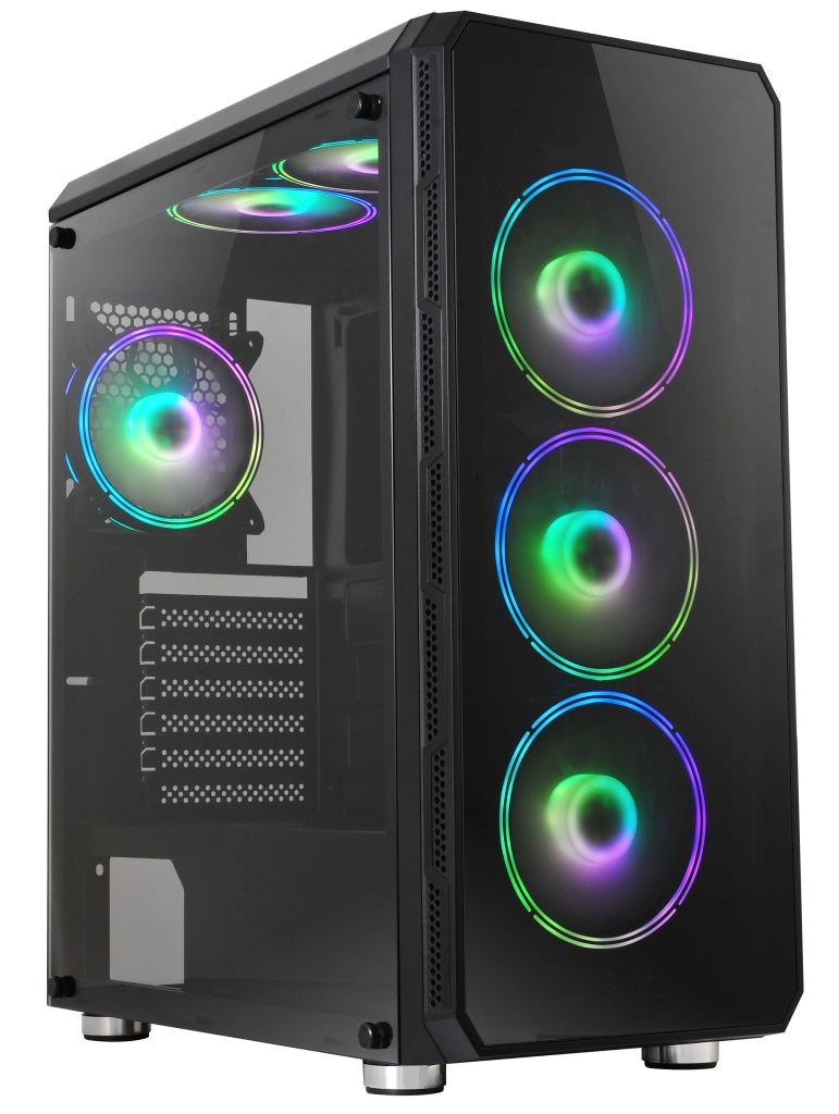 Tecno pc case gaming argb laterale trasparente nero tc-game 13 - 01.110
