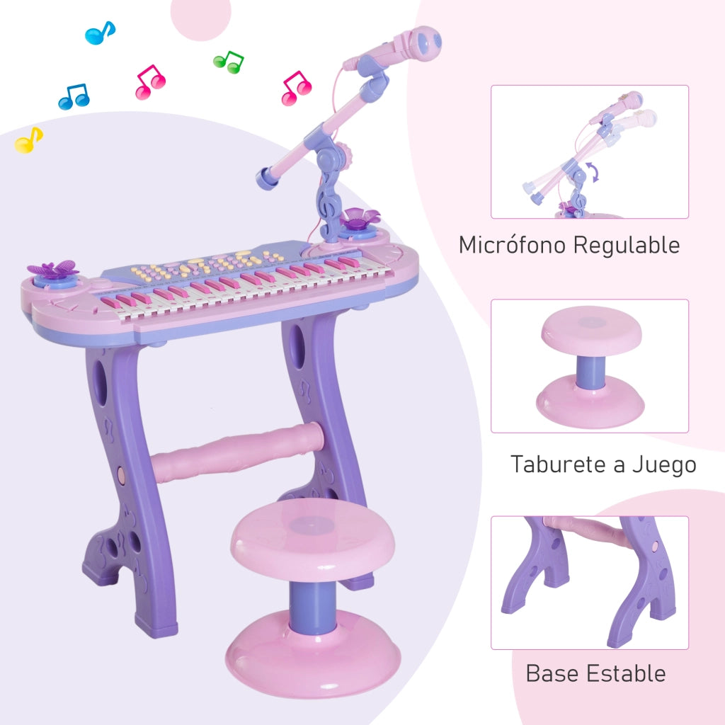 Pianoforte giocattolo elettronico 37 tasti ¨C Minimal ¨C rosa