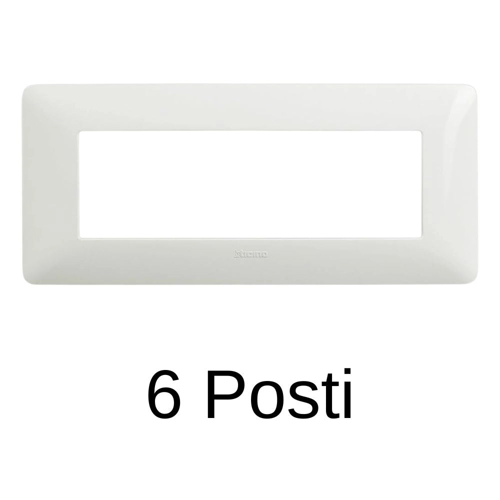 Bticino matix placca 6 posti tecnopolimero bianco am4806bbn pezzi 2
