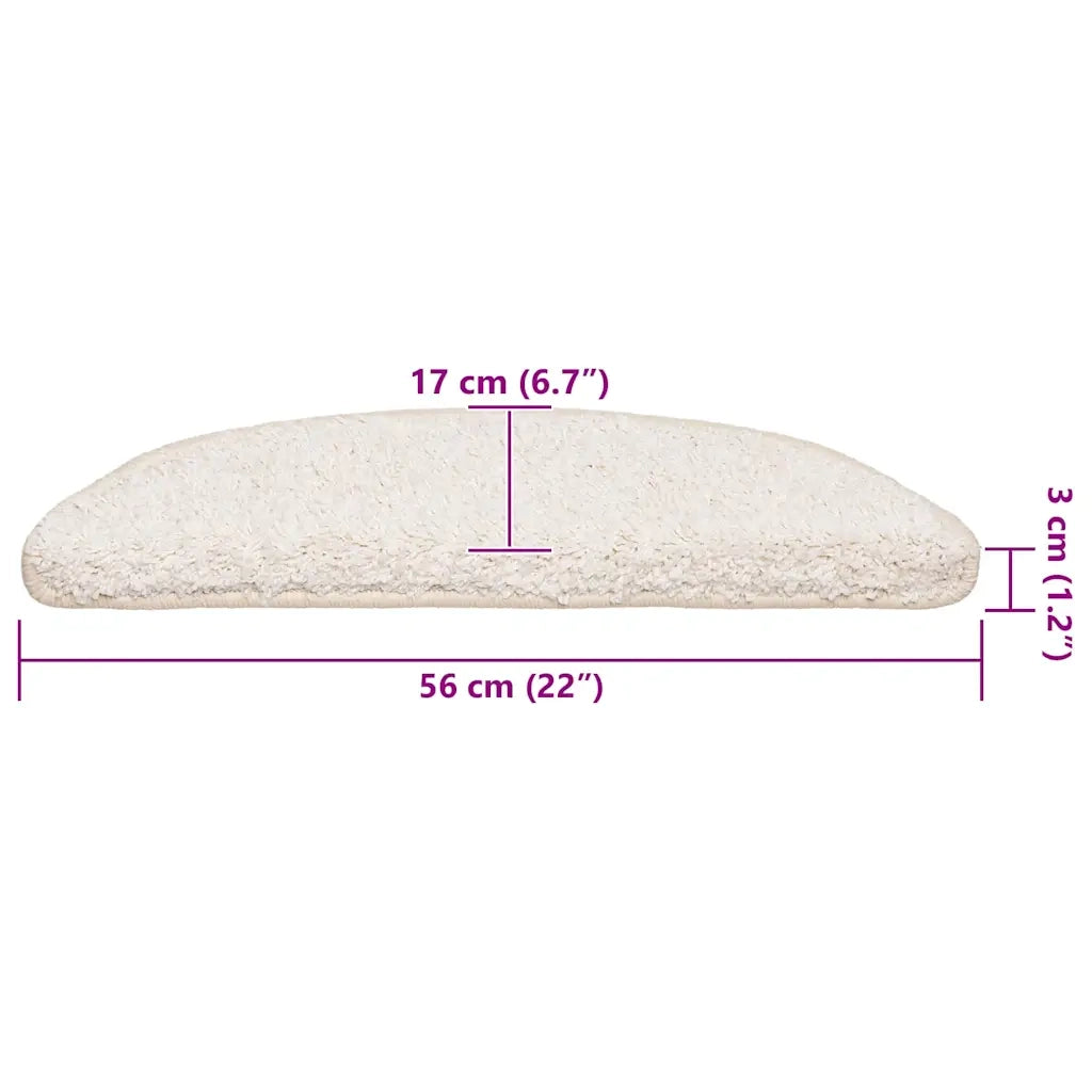 Tappetini per scale 20 pz 56x17x3 cm Bianco Semicircolari 3365843