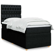 Giroletto a Molle con Materasso Nero 80x200 cm inTessuto 3294192