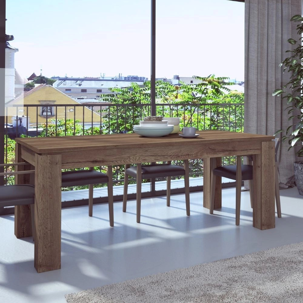 Tavolo allungabile 1485 noce con allunga centrale 190x90x76H