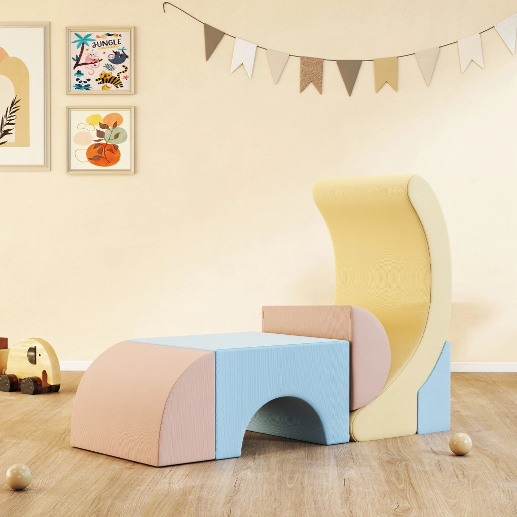 Set 5 Costruzioni Morbide per Bambini ¨C Minimal ¨C Tessuto, Multicolore