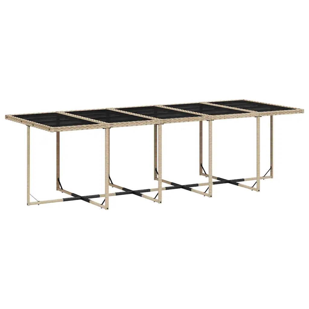 Set Pranzo da Giardino 15 pz con Cuscini Beige Misto Polyrattan 3211776