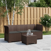 Divano da esterno-Divano da Giardino 3 posti con cuscini in look rattan PP 298682