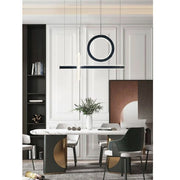 Trade Shop - Lampadario Led 80w A Sospensione Luce 6500k 4000k Effetto Cristallo Moderno Lp-23 - Nero-bianco Naturale      -