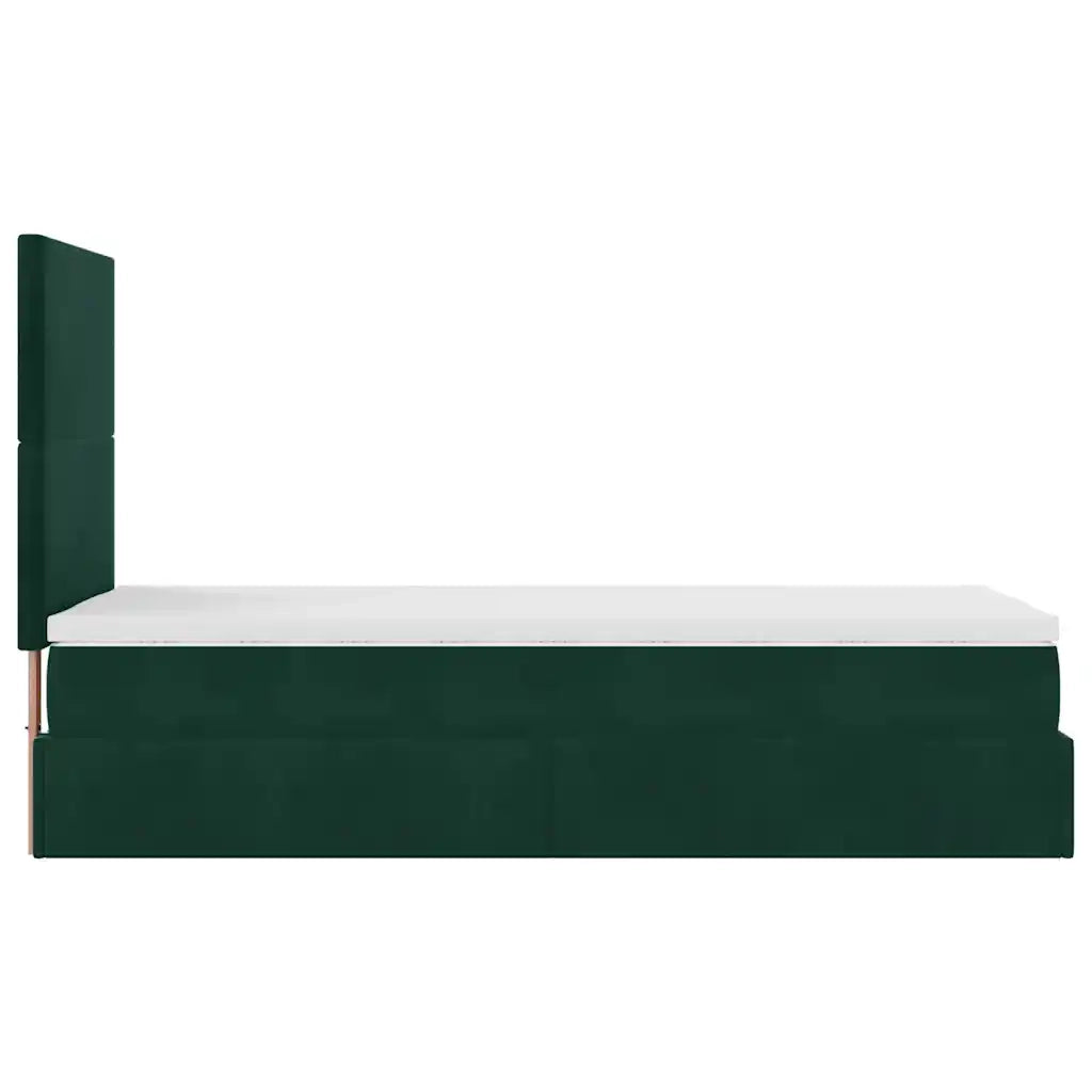 Struttura Letto Pouf con Materassi 90x200 cm in Velluto 3314225