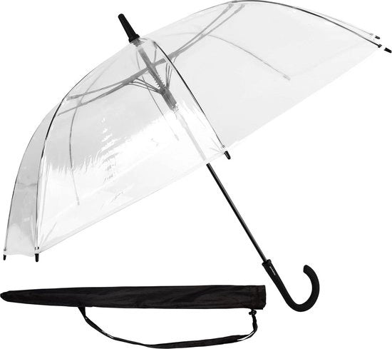 Parasole trasparente da 101 cm con apertura automatica - Ideale per matrimoni e uso quotidiano