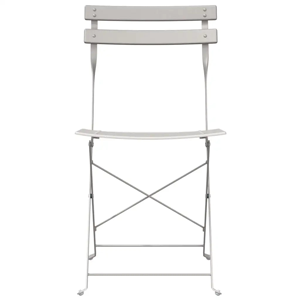 Sedia Pieghevole da Giardino 2 pcs Beige 42 x 46 x 82cm Metallo 42002959