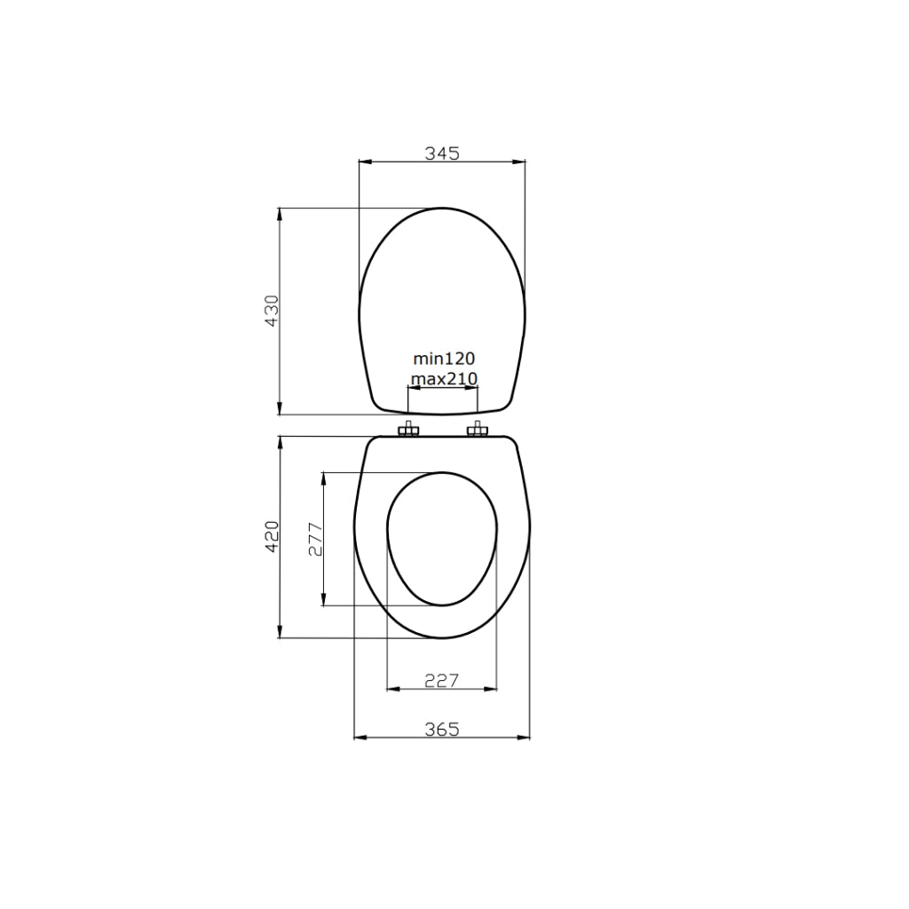 Sedile tavoletta wc elisse bianco