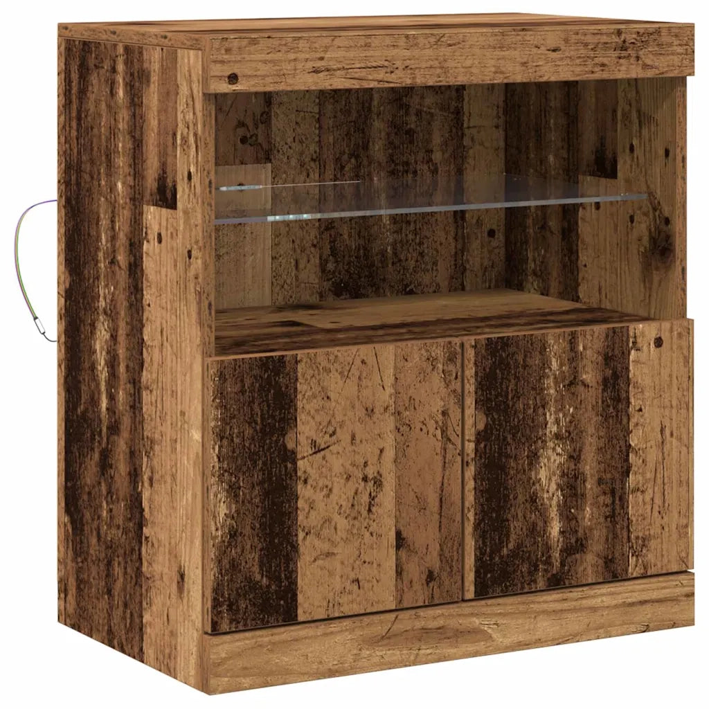 Madia LED Marrone 60,5 x 37 x 67 cm Legno multistrato 863027