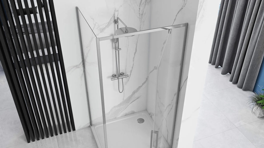 Cabina Doccia Rea Rapid Swing Chrom 100x80