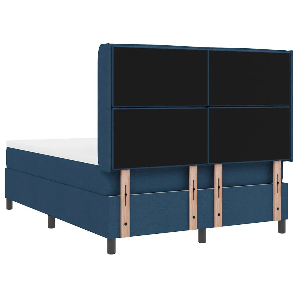 Letto a Sorgente LED con testiera Blu 140 x 190 cm Tessuto 3343440