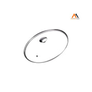 COPERCHIO VETRO E ACCIAIO ‘ALLEGRO INOX’ Ø cm. 28