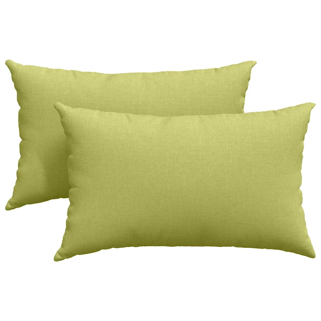 Cuscini da Divano 2 pz | Cuscini per sedie Verde chiaro 50 x 30 cm Tessuto