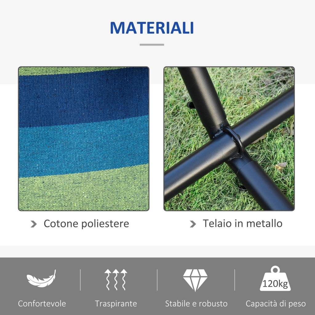 Amaca Autoportante con Supporto e Borsa ¨C Xylo ¨C Verde 298x117x105 cm