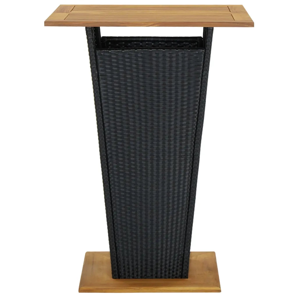 Set da Bar da Giardino 9 pz con Cuscini in Polyrattan Nero 3064862