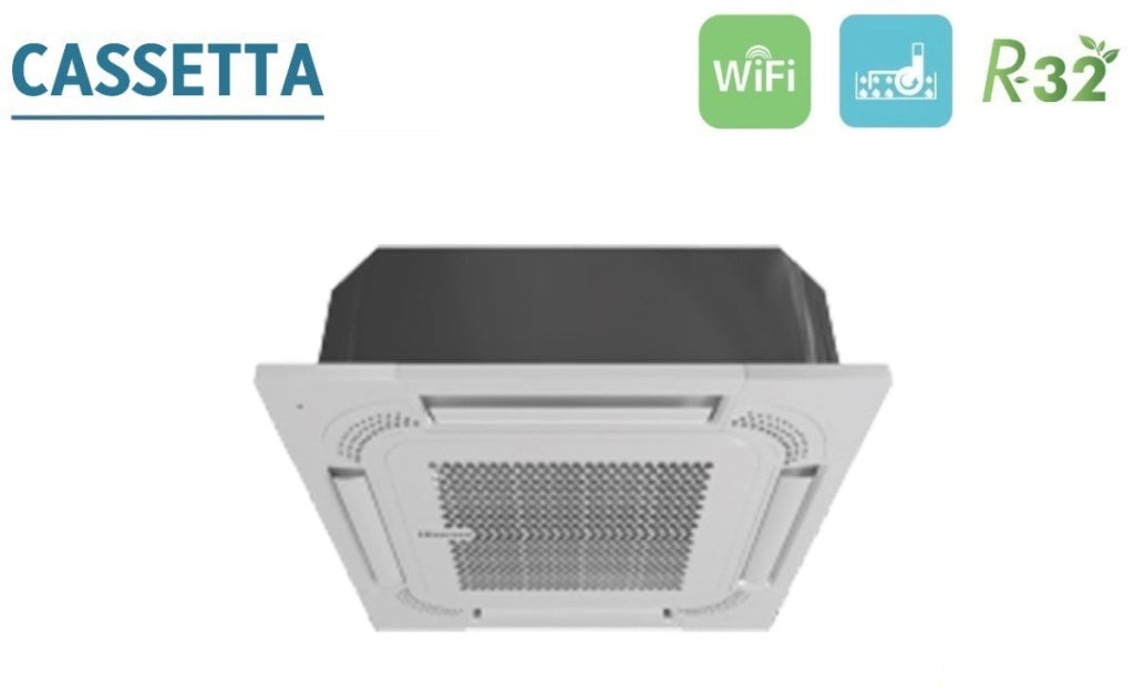 Climatizzatore Condizionatore Hisense Trial Split Inverter a Cassetta 9+9+12 con 3AMW72U4RJC R-32 Wi-Fi Optional 9000+9000+12000 con Telecomando e Pannello Incluso