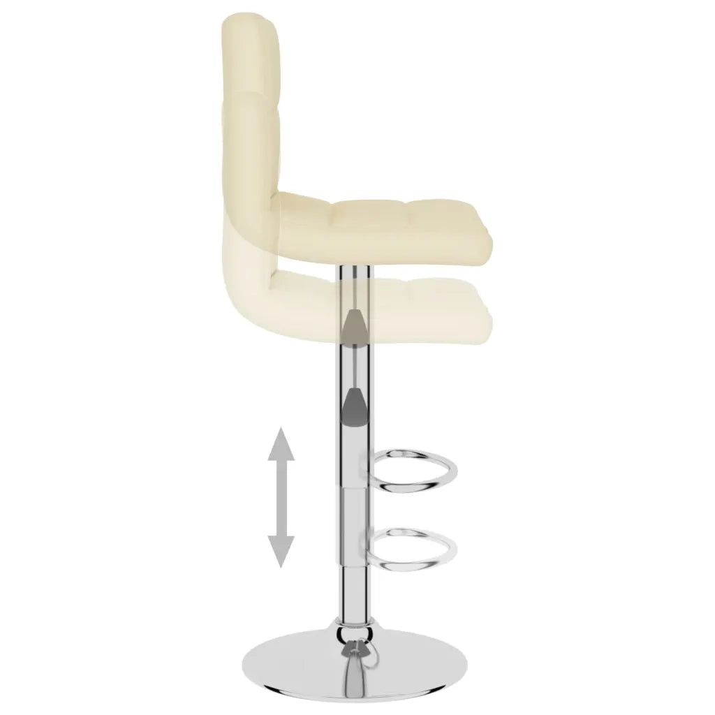 Sgabelli da Bar 2 pz Crema in Tessuto 334241