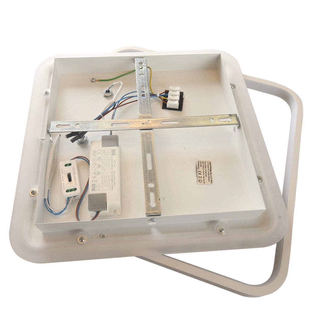 Plafoniera quadrata bianca Parma LED CCT 36W 2xGU10