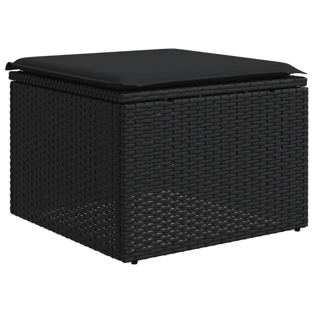 Set Divani da Giardino con Cuscini 8 pz Nero in Polyrattan 3226244
