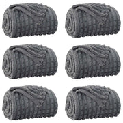 Coperte da Pile 6 pz Grigio scuro 270 x 240 cm Panno
