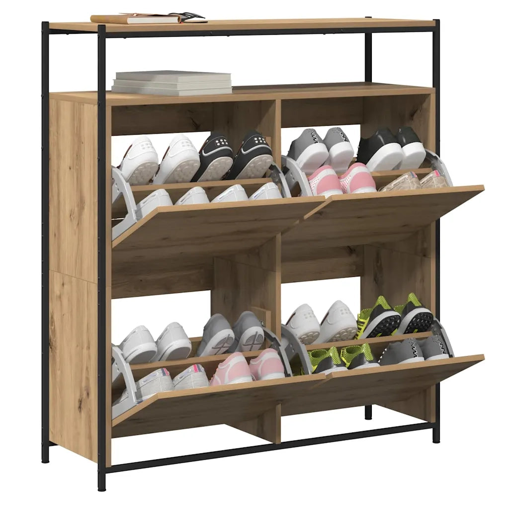 Mobile per scarpe Rovere artigianale 100 x 34 x 112 cm