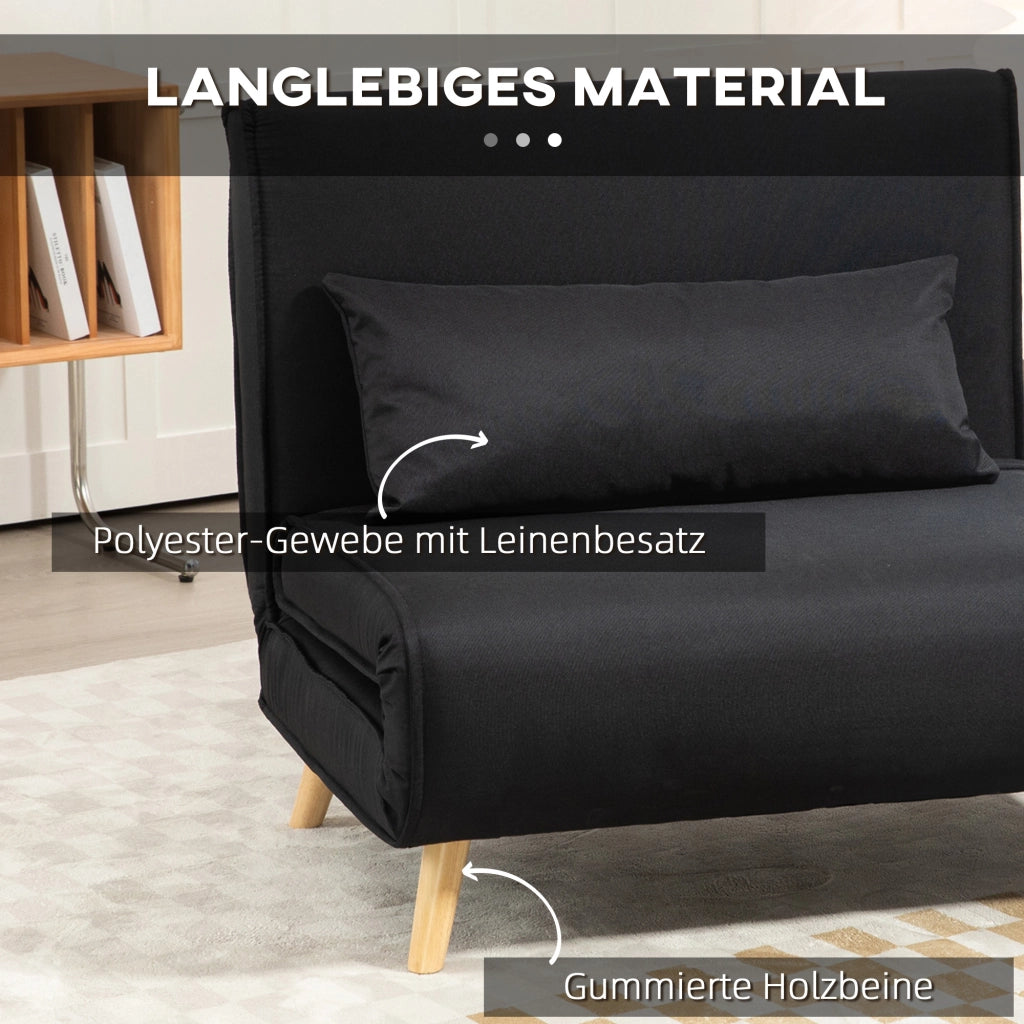 Poltrona letto ¨C Minimal ¨C nero 94x78x80 cm