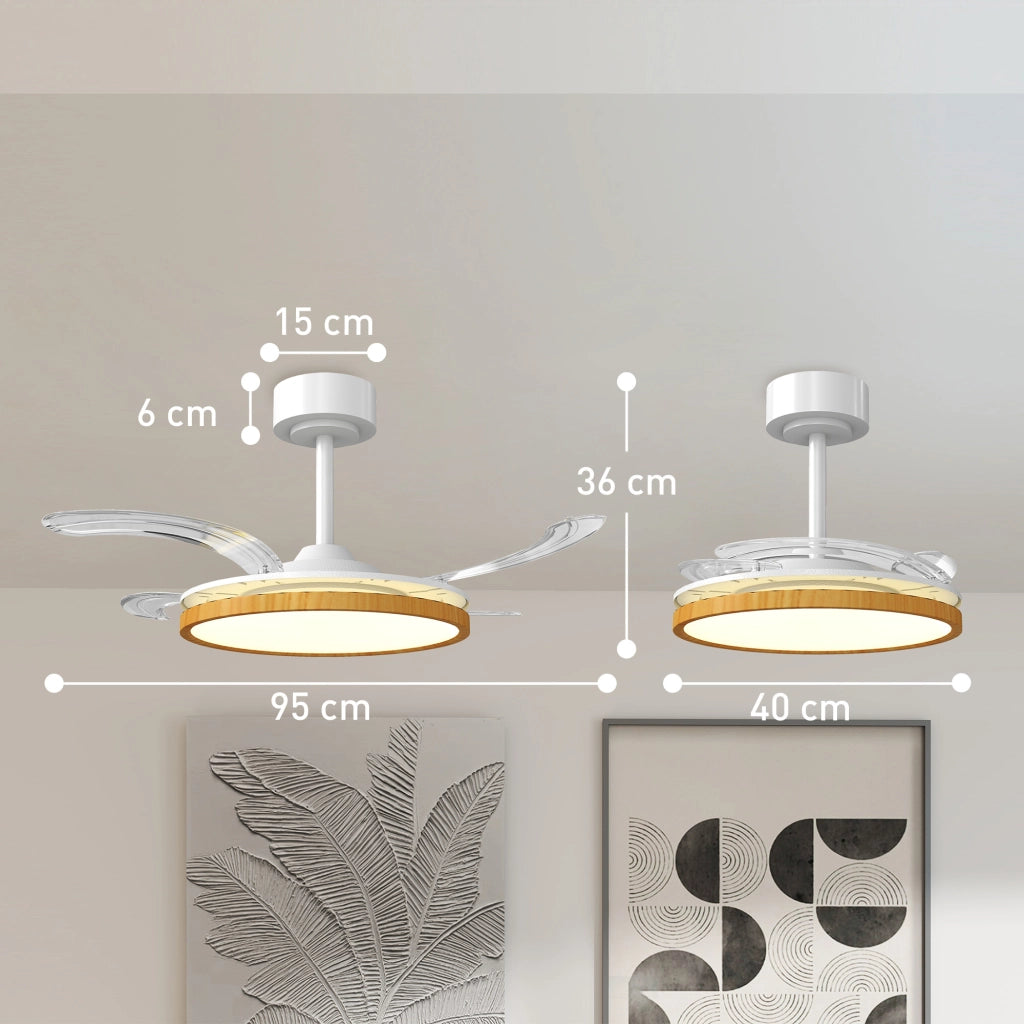 Ventilatore a Soffitto con Luce LED ¨C Minimal ¨C 95 cm