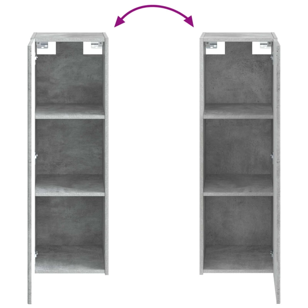 Set di mobili per il bagno 4 pz Grigio Cemento 3407458